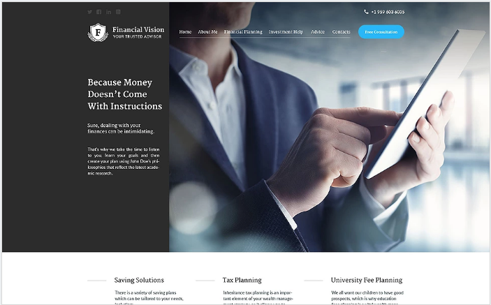 Financial Vision Website Template