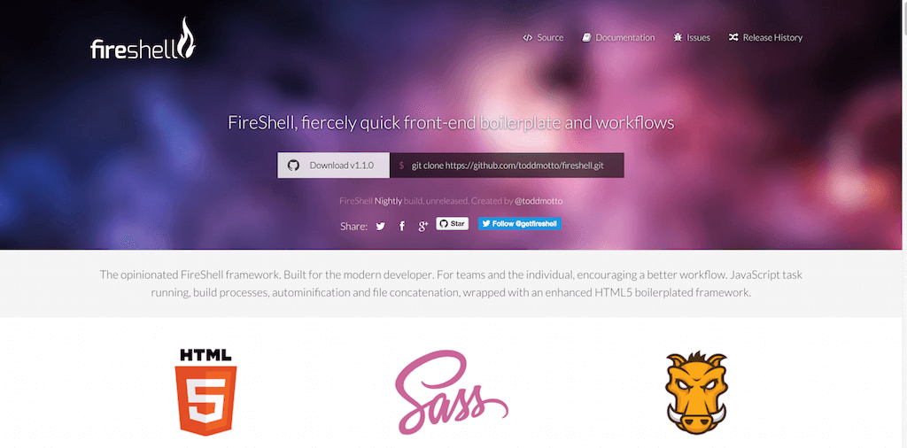 FireShell: Free HTML5 Frameworks