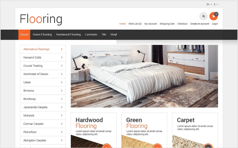 Flooring Responsive OpenCart Template