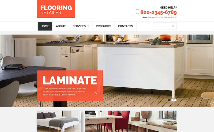 Flooring Responsive Website Template