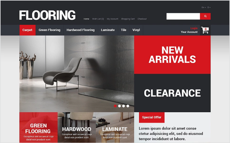 Flooring Store OpenCart Template