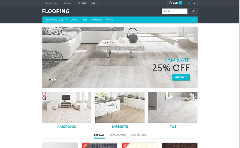 Flooring Store: PrestaShop Design Themes