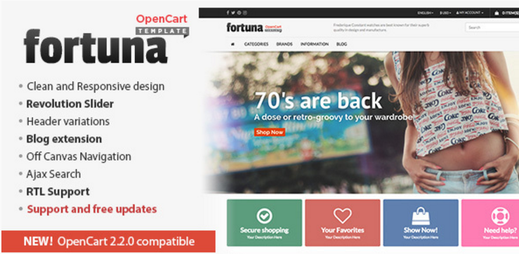 Fortuna - Elegant and responsive OpenCart theme