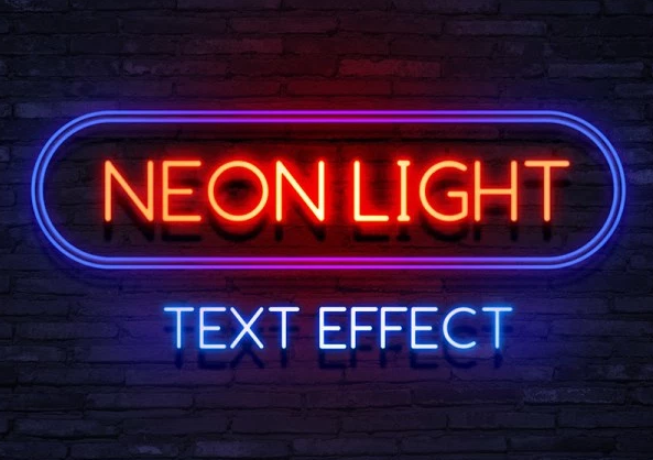 Free Neon Light Text Effect