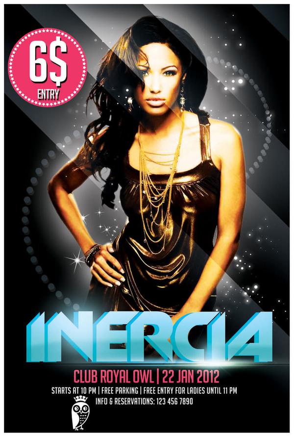 Free PSD Inercia Party Flyer