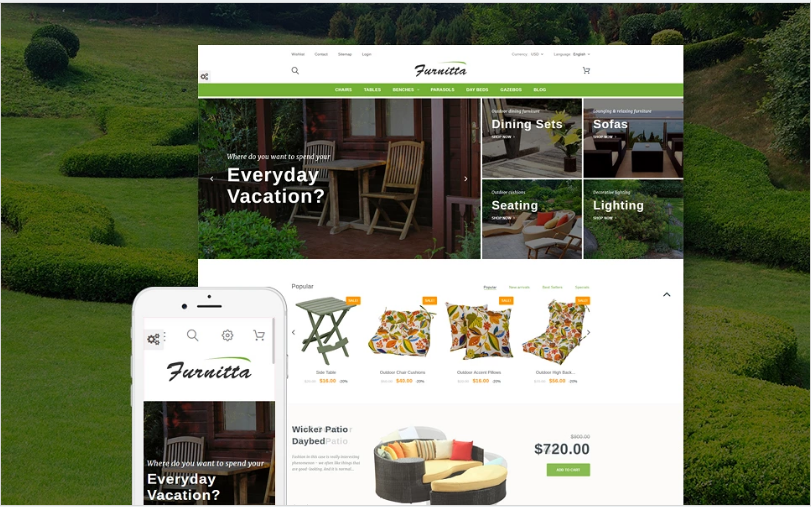 Furnitta - Outdoor Furniture PrestaShop Theme