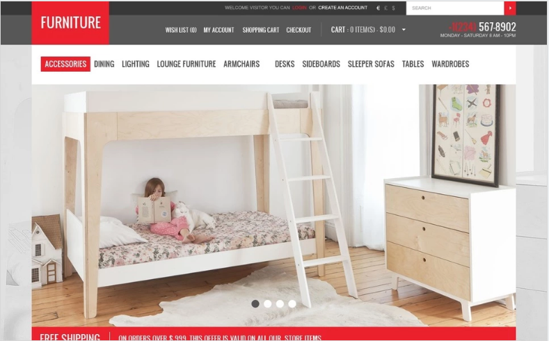 Furniture Creating Comfort OpenCart Template