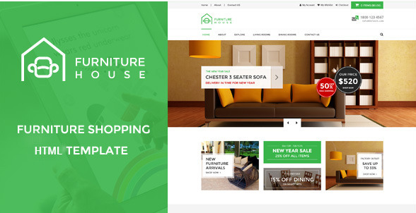 Furniture House ECommerce Shop HTML Template 1 