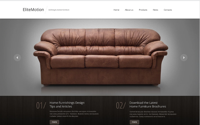 Furniture Responsive Website Template