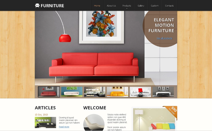 Furniture Responsive Website Template