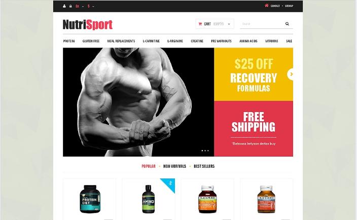 Gaining Mass PrestaShop Theme