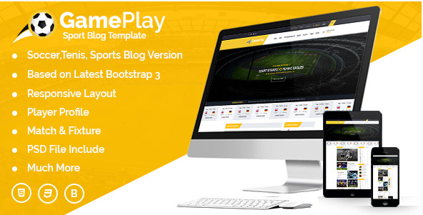 Gameplay Sports Club Blog And Magazine HTML Template