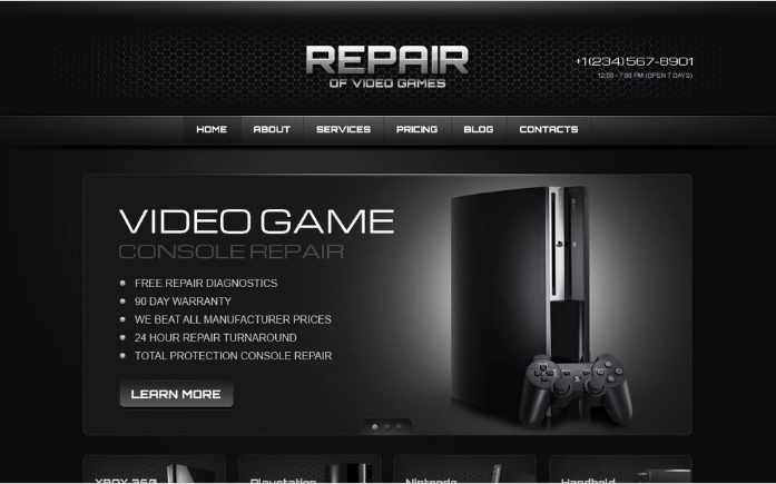 Games Website Template