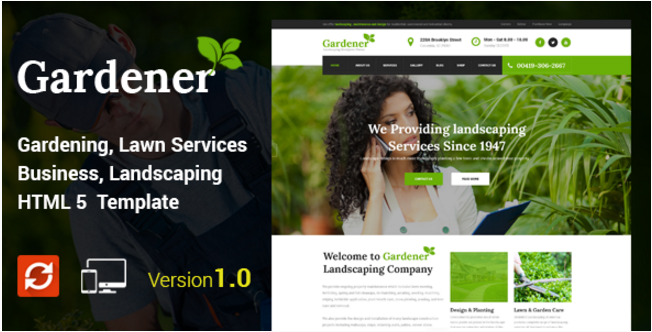 Gardener - Gardening and Landscaping HTML Template