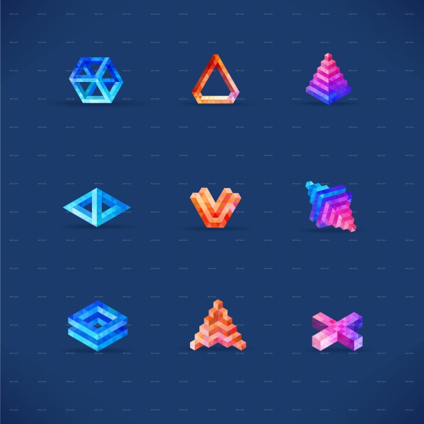 3d Triangle Geometric Brilliant Collection Of Shapes