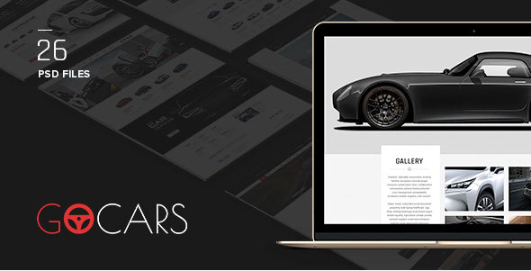 Go Cars - PSD Template Design for Car Dealers Market