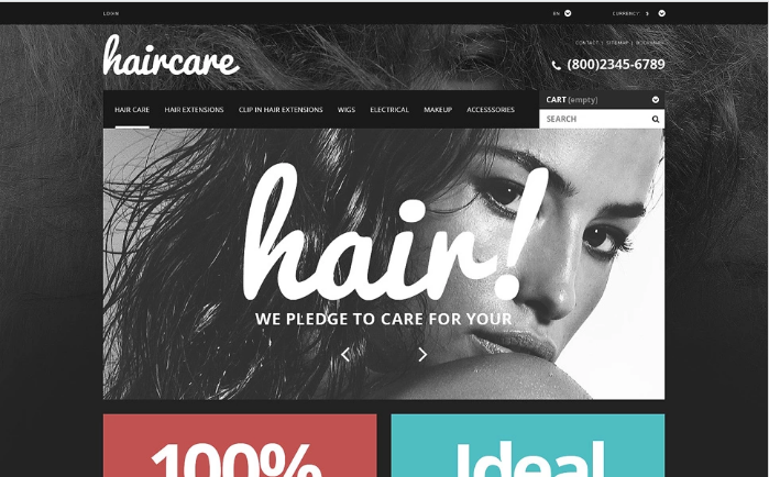 Hair Care Products Store PrestaShop Theme