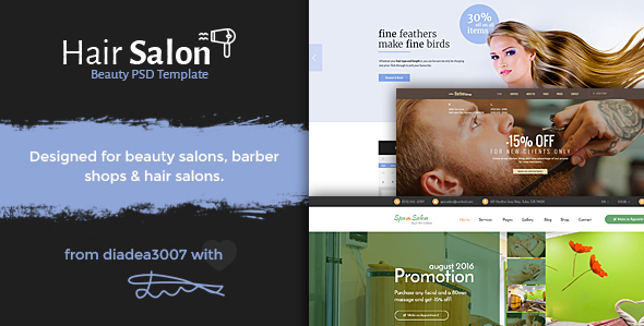 Hair Salon - Beauty PSD Template