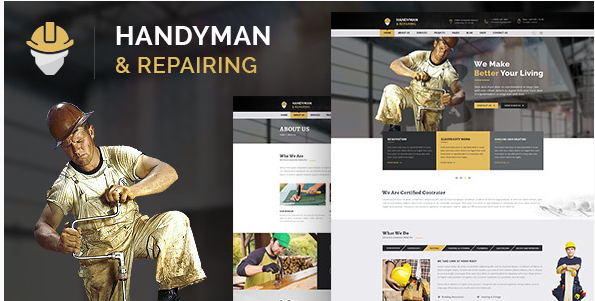 Handyman & Repairing - Construction and Craftsman HTML Template