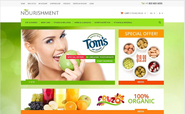 Health Sport Nutrition OpenCart Template