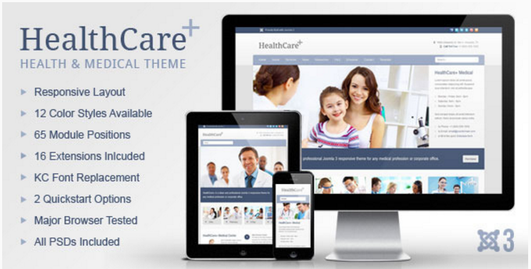 HealthCare+ Medical & Health Joomla Theme