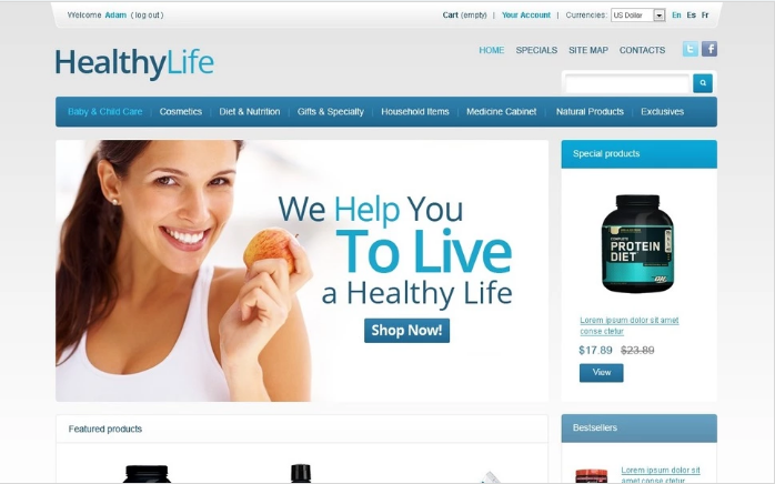 Healthy Life: PrestaShop Healthcare Themes