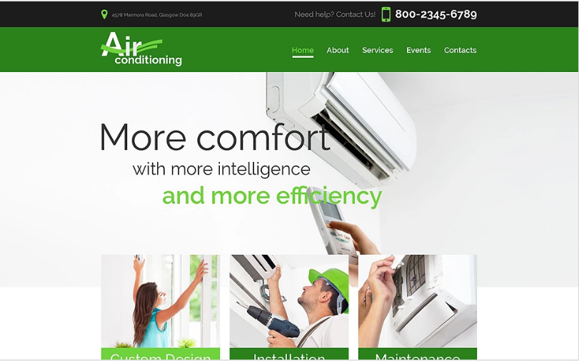 Heating Air Conditioning Co Website Template