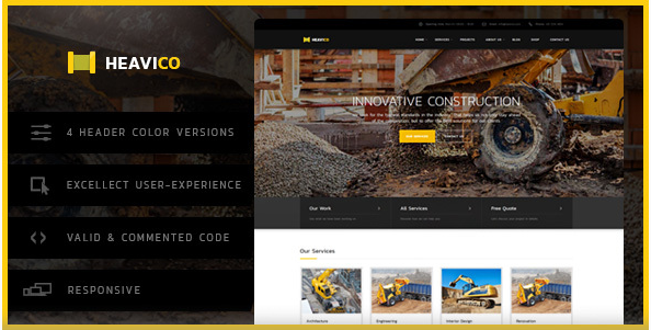 Heavico - Construction HTML Template