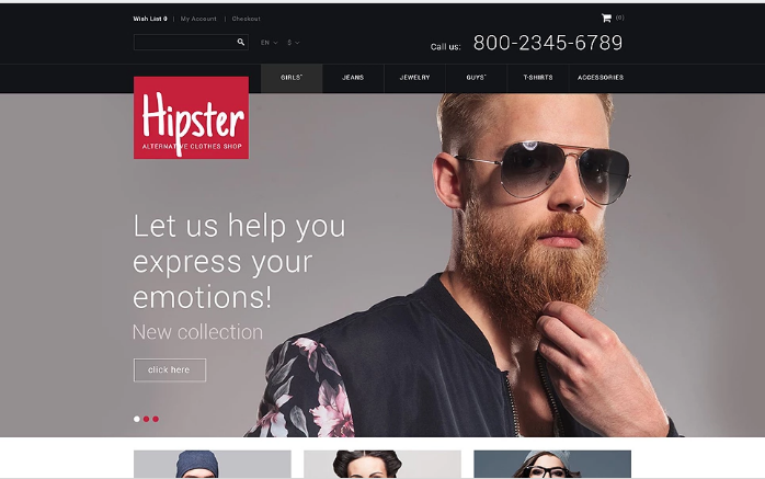 Hipster: Shopping OpenCart Themes