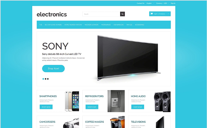 Home Electronics PrestaShop Theme