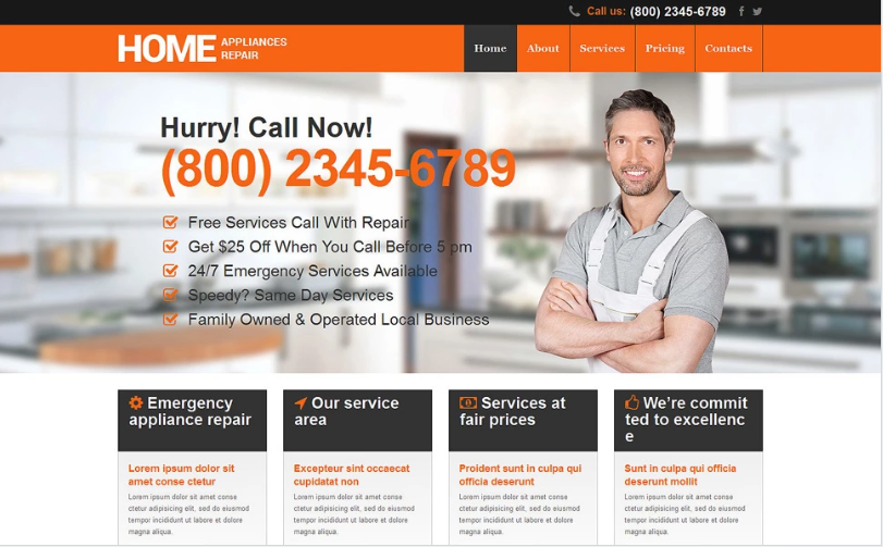 Home Repairs Responsive Website Template