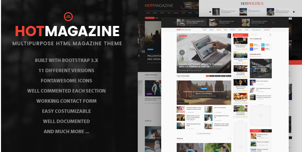 Hotmagazine - News & Magazine HTML Template