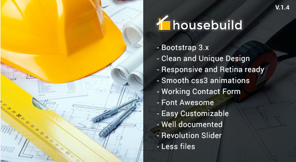 Housebuild - HTML Construction Business Template