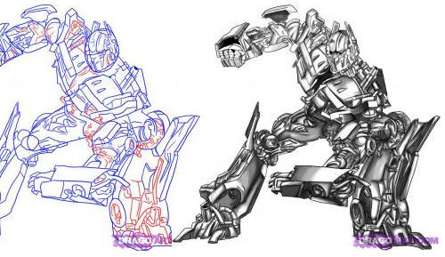 How to Draw Optimus Prime From Transformers