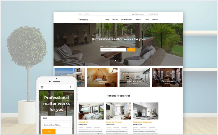 INTENSE Real Estate Website Template