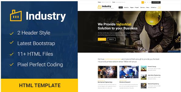 Industry - Factory & Industrial Business Template