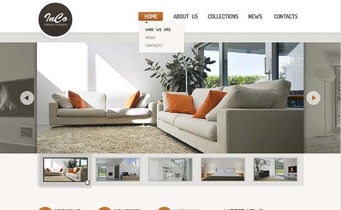 Interior & Furniture Responsive Website Template