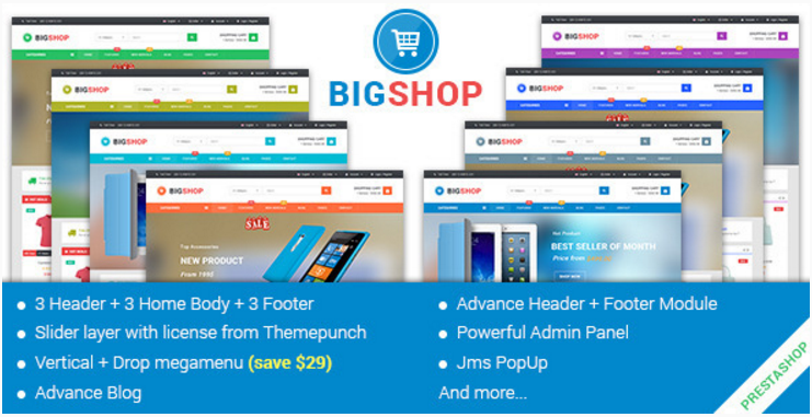 JMS Bigshop - Multipurpose Prestashop Theme