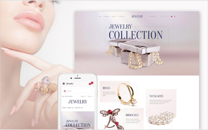 Jewelry Collection - Fashion Jewelry OpenCart Template + RTL