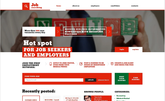 Job Portal Responsive Website Template