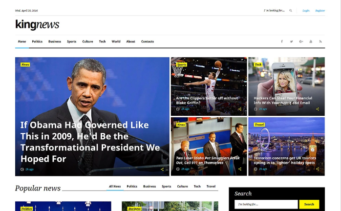 King News - Multipurpose Website Template