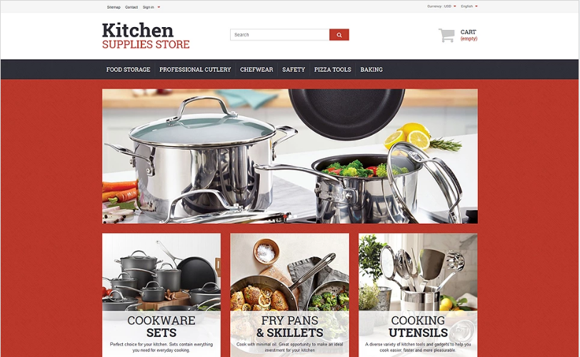 Kitchen Supplies Store PrestaShop Theme