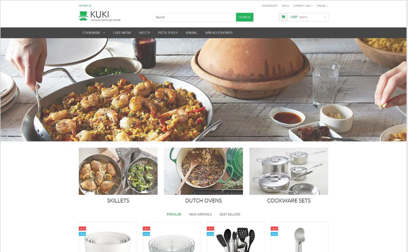 Kitchen Supplies Store PrestaShop Theme