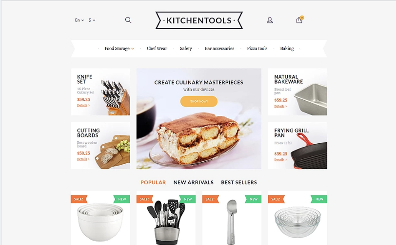 Kitchen Tools PrestaShop Theme