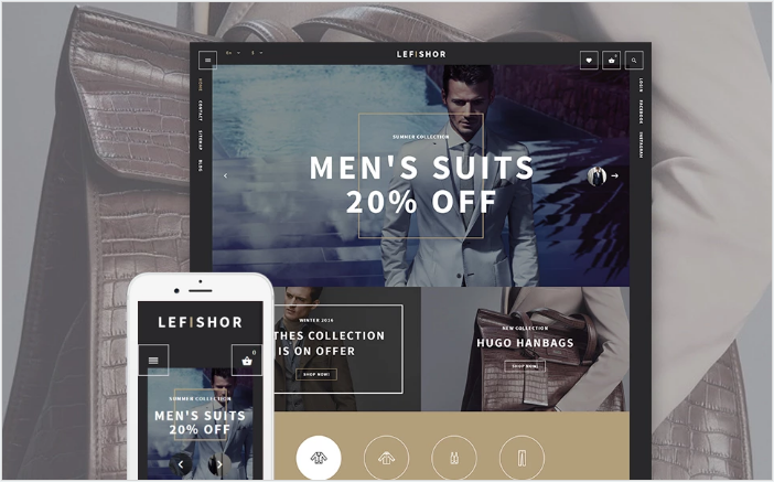 Lefishor - Men's Clothes Accessories PrestaShop Theme