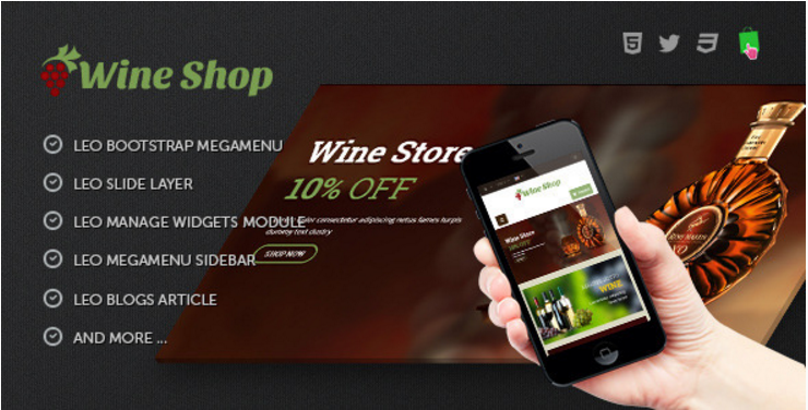 Leo Wine Store: PrestaShop Healthcare Themes