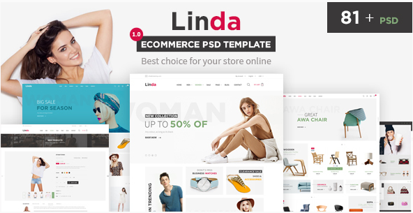 Linda - Mutilpurpose eCommerce PSD Template