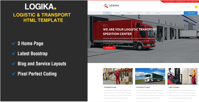 45+ Best Transportation HTML Website Templates 2020 | Wpshopmart