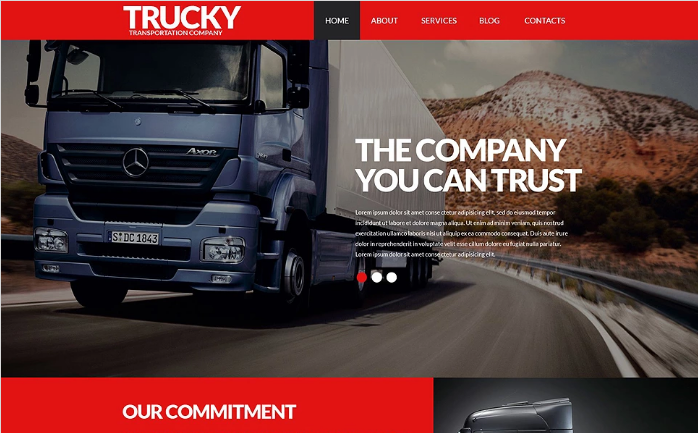 Logistics Company PSD Template