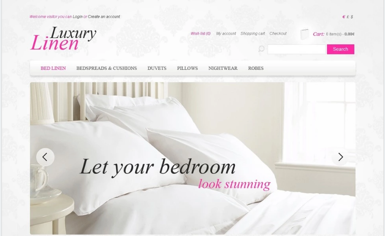 Luxury Linen OpenCart Template